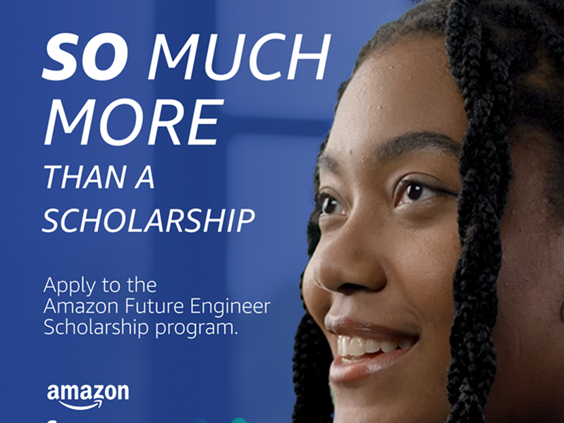 The Amazon Future Engineer Scholarship is OPEN NOW!